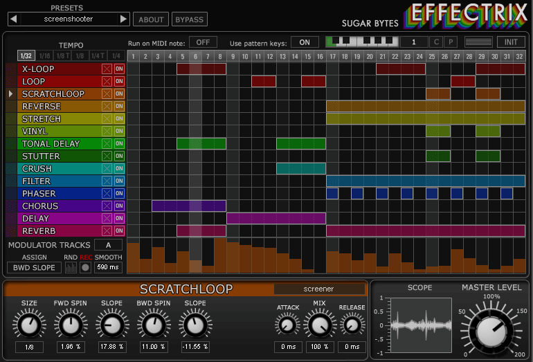 Sugar Bytes Effectrix VST Plugin Effects Sequencer Music Software