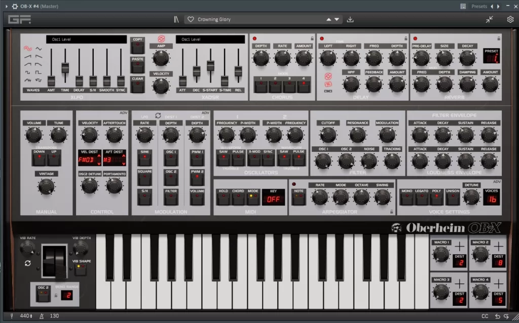 GForce Oberheim OBX VST Plugin Music Software Tools and VST Plugins